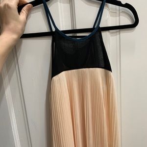 Flowy pink back cut out top!